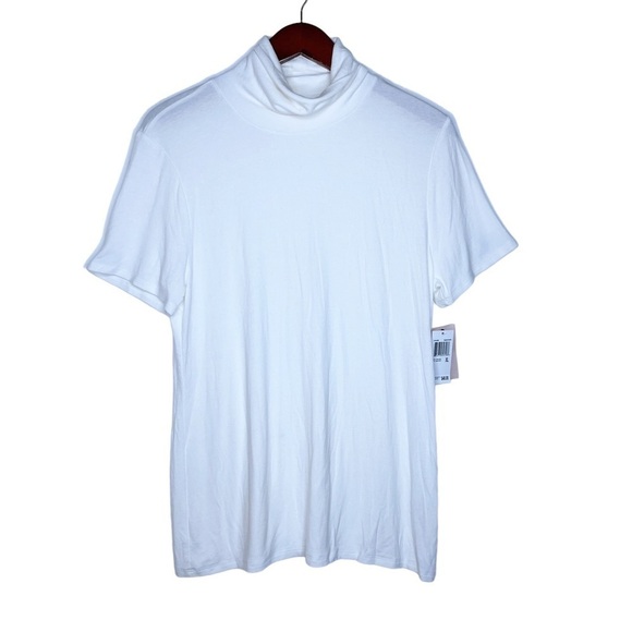 Philosophy NWT Short Sleeve Turtleneck Knit Top Size XL in Ivory White - Picture 11 of 11